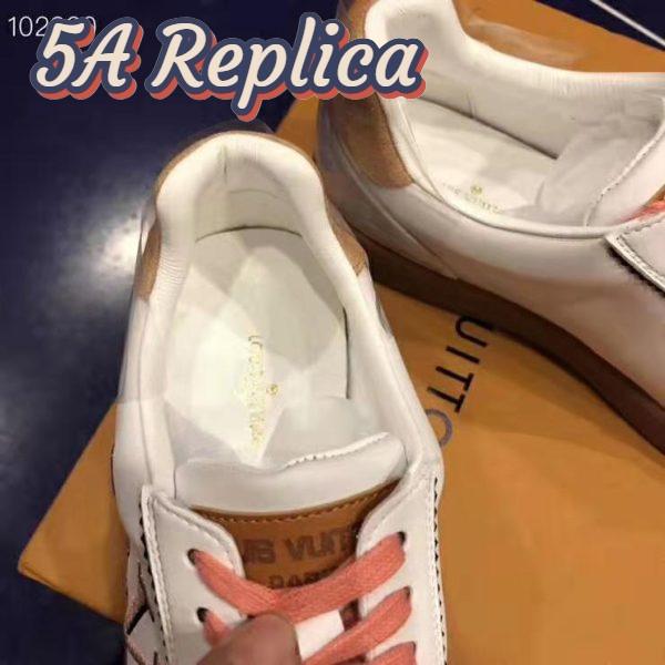Replica Louis Vuitton LV Women LV Frontrow Sneaker in Calf Leather and Suede Calf Leather-Pink 11