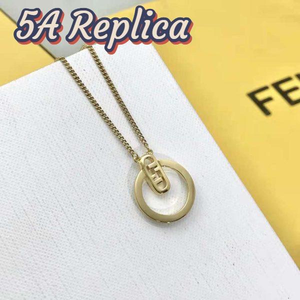 Replica Fendi Women O Lock Necklace Gold-Colored 10