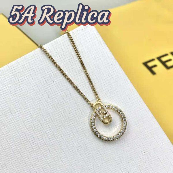 Replica Fendi Women O Lock Necklace Gold-Colored 11