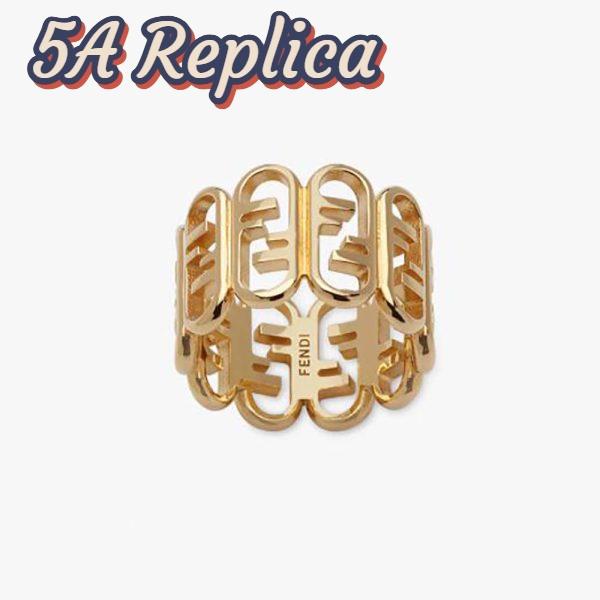 Replica Fendi Women O’Lock Ring Gold-colored Ring 2