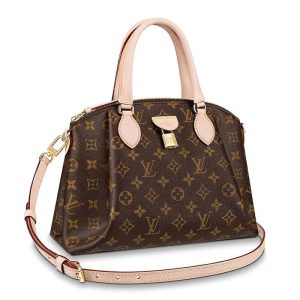 Replica Louis Vuitton LV Women Rivoli PM Handbag in Monogram Coated Canvas-Brown