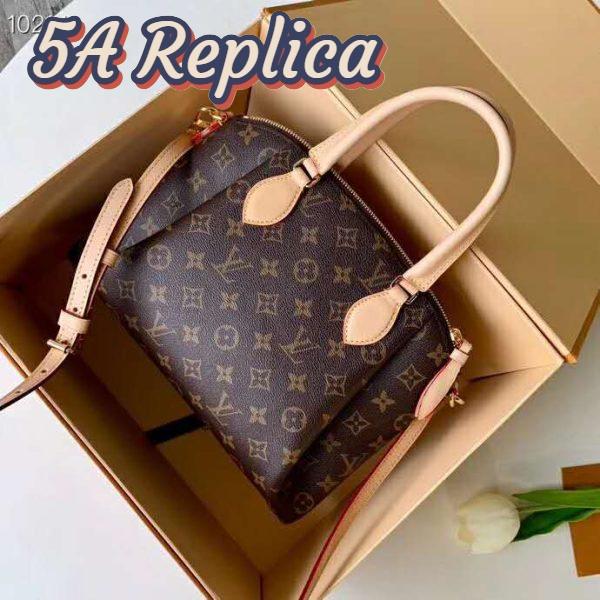 Replica Louis Vuitton LV Women Rivoli PM Handbag in Monogram Coated Canvas-Brown 4