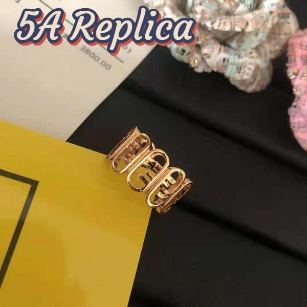 Replica Fendi Women O’Lock Ring Gold-colored Ring 5
