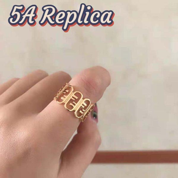 Replica Fendi Women O’Lock Ring Gold-colored Ring 7