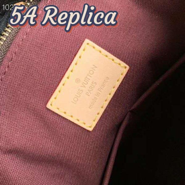 Replica Louis Vuitton LV Women Rivoli PM Handbag in Monogram Coated Canvas-Brown 9