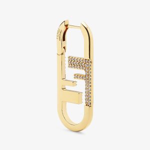 Replica Fendi Women O’lock Single Earring with Gold-color Earrings 2