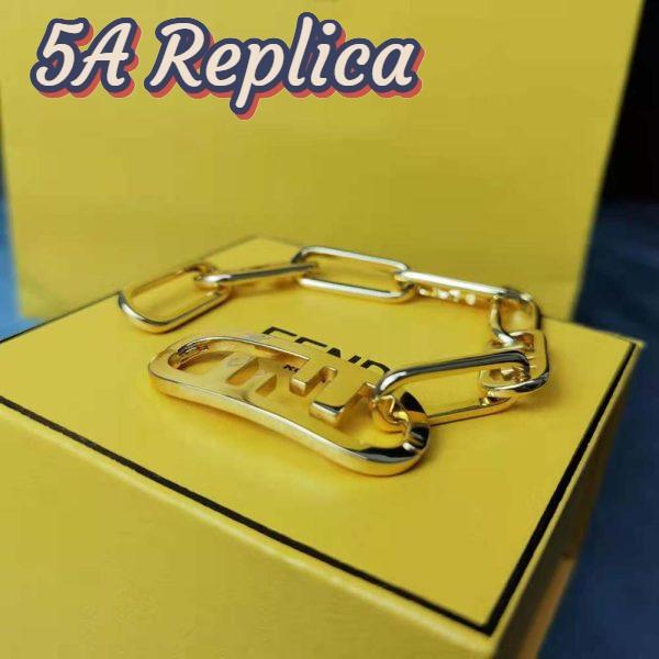 Replica Fendi Women Olock Bracelet Gold-Colored 7