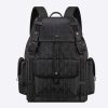 Replica Dior Unisex CD Motion Backpack Beige Black Dior Oblique Jacquard Grained Calfskin 14