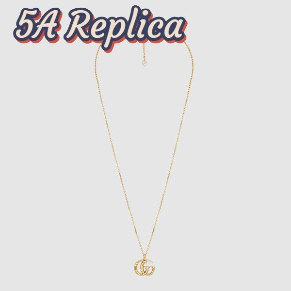 Replica Gucci Women Double G Yellow Gold Necklace Jewelry Gold