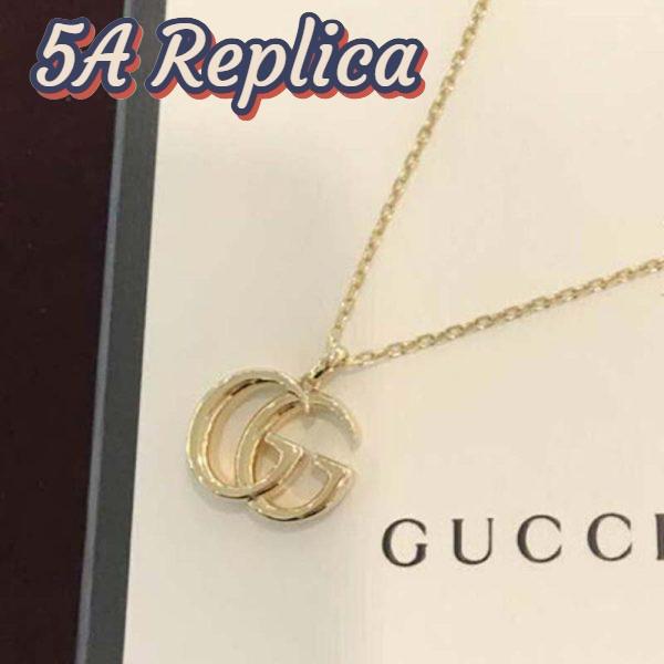 Replica Gucci Women Double G Yellow Gold Necklace Jewelry Gold 3