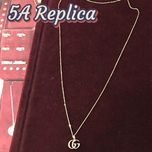 Replica Gucci Women Double G Yellow Gold Necklace Jewelry Gold 5