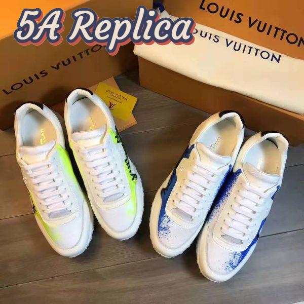 Replica Louis Vuitton LV Men Run Away Sneaker Calf Leather and Textile-Yellow 6