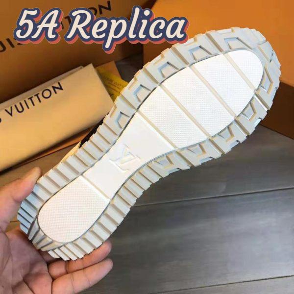 Replica Louis Vuitton LV Men Run Away Sneaker Calf Leather and Textile-Yellow 10