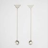 Replica Dior Women Petit CD Studs Earrings Gold-Finish Metal and White Resin Pearls with Black Glass 12