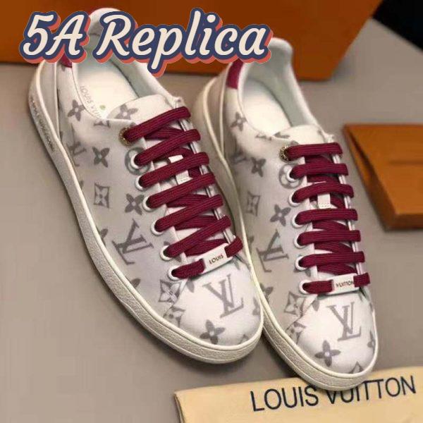 Replica Louis Vuitton LV Women LV Frontrow Sneaker in Monogram-Print Textile-Pink 4
