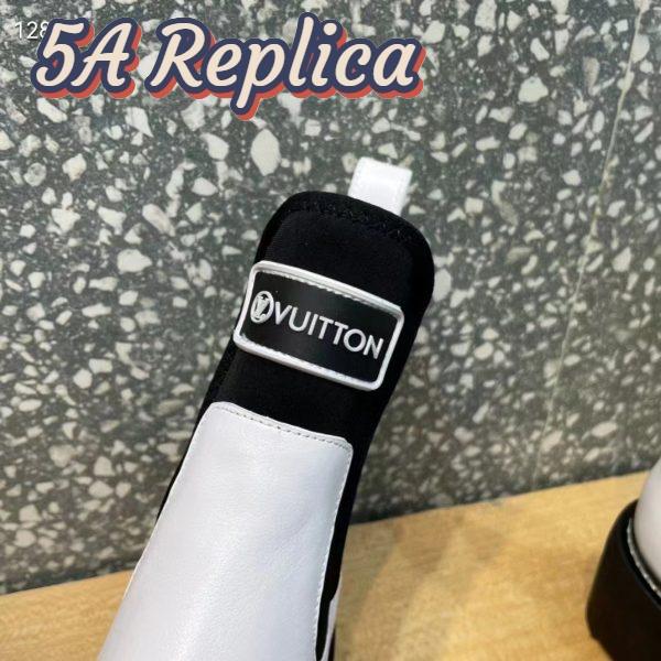 Replica Louis Vuitton Women LV Ruby Flat Ranger Boot White Calf Leather Rubber Outsole 8