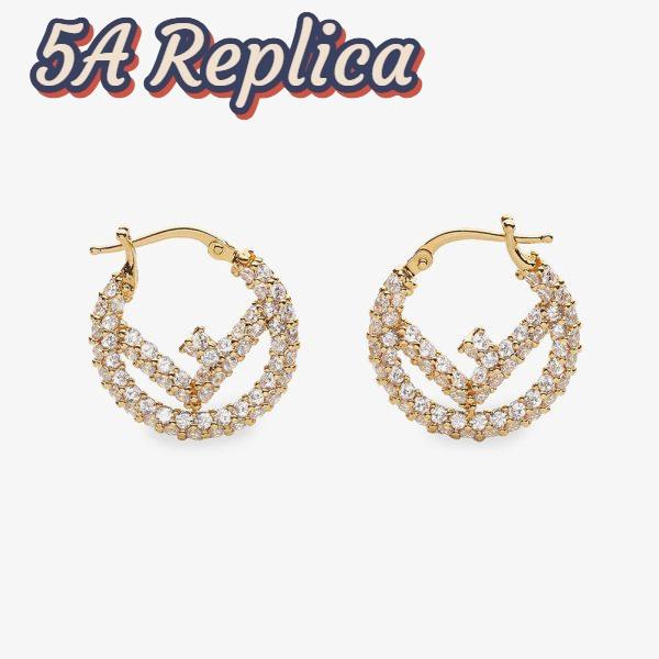 Replica Fendi Women Hoop Earrings with F is Fendi Motif 2