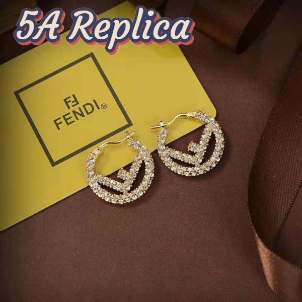 Replica Fendi Women Hoop Earrings with F is Fendi Motif 3