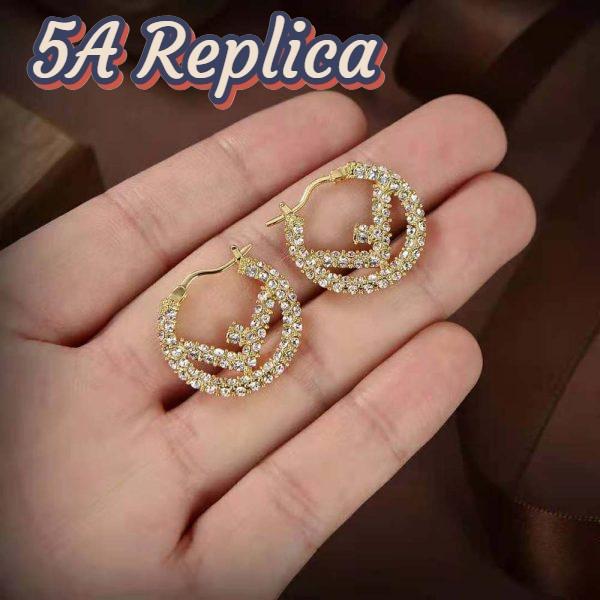 Replica Fendi Women Hoop Earrings with F is Fendi Motif 7