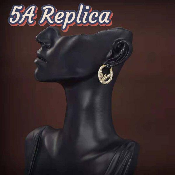 Replica Fendi Women Hoop Earrings with F is Fendi Motif 8
