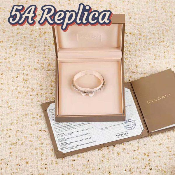 Replica Bvlgari Women Serpenti Viper 18 KT White Gold Bracelet Set with Demi Pave Diamonds 4