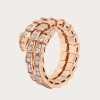 Replica Bvlgari Women Serpenti Viper Two-coil 18 KT Rose Gold Ring