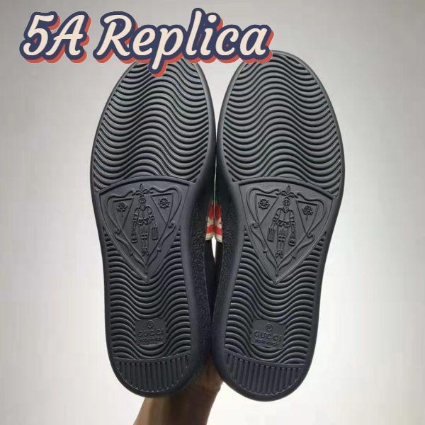Replica Gucci GG Unisex Ace Sneaker with Elastic Web Interlocking G Black Leather 11