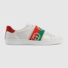 Replica Gucci GG Unisex Ace Sneaker with Interlocking G House Web White Leather 13