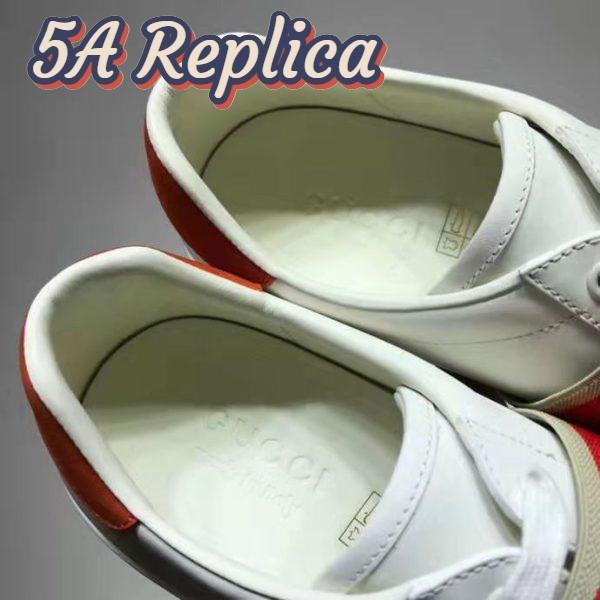 Replica Gucci GG Unisex Ace Sneaker with Elastic Web Interlocking G White Leather 9