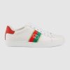 Replica Gucci GG Unisex Ace Sneaker with Interlocking G Patch White Leather 15