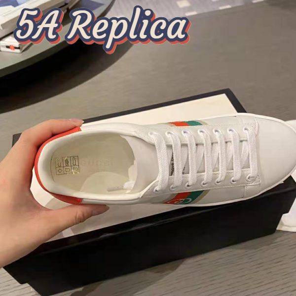 Replica Gucci GG Unisex Ace Sneaker with Interlocking G House Web White Leather 7