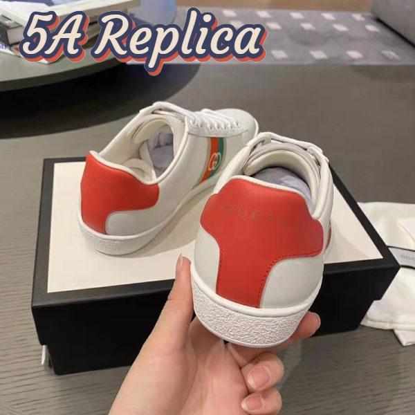 Replica Gucci GG Unisex Ace Sneaker with Interlocking G House Web White Leather 9