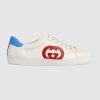 Replica Gucci GG Unisex Ace Sneaker with Interlocking G House Web White Leather 12