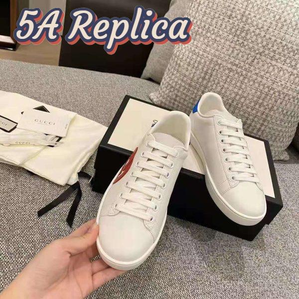 Replica Gucci GG Unisex Ace Sneaker with Interlocking G Patch White Leather 7