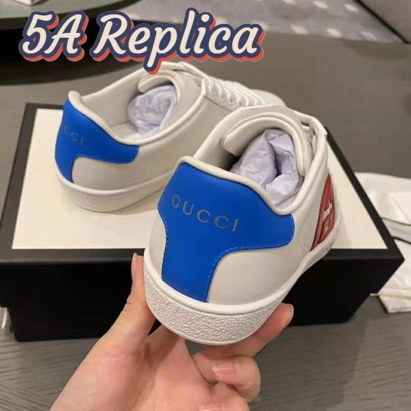 Replica Gucci GG Unisex Ace Sneaker with Interlocking G Patch White Leather 8