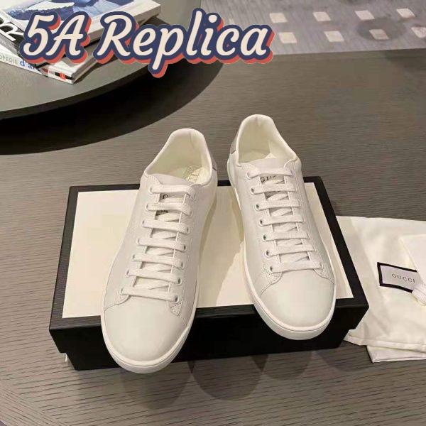 Replica Gucci GG Unisex Ace Sneaker with Interlocking G White Leather 4