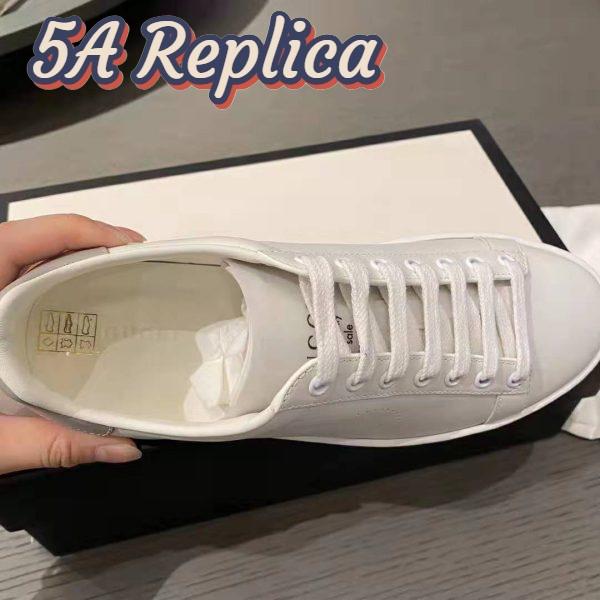Replica Gucci GG Unisex Ace Sneaker with Interlocking G White Leather 8
