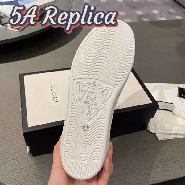 Replica Gucci GG Unisex Ace Sneaker with Interlocking G White Leather 10