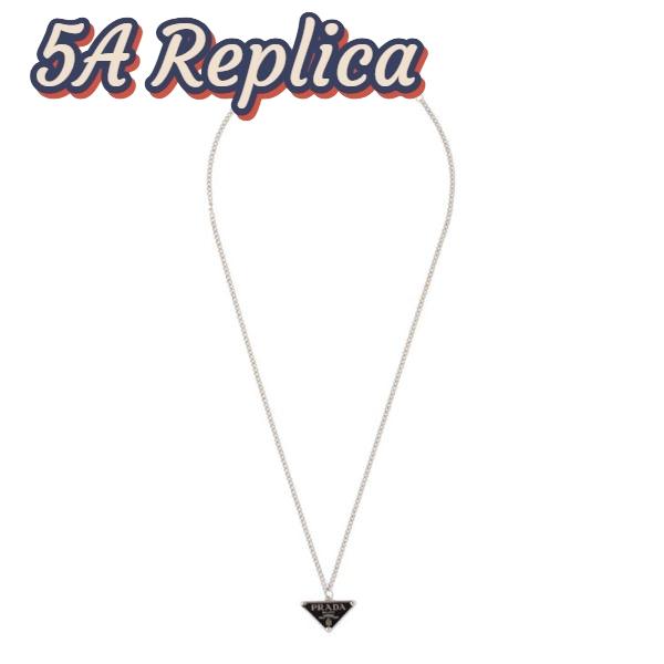 Replica Prada Women Symbole Necklace-Black