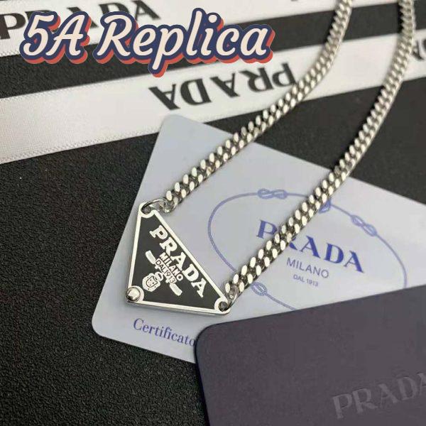 Replica Prada Women Symbole Necklace-Black 5