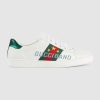 Replica Gucci Unisex Ace Sneaker with GG Apple in White Leather 2 cm Heel 17