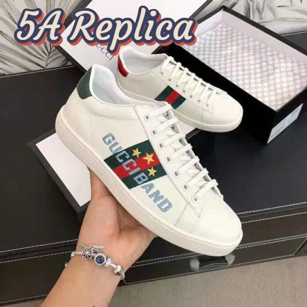 Replica Gucci Unisex Ace Sneaker with Gucci Band-White 6