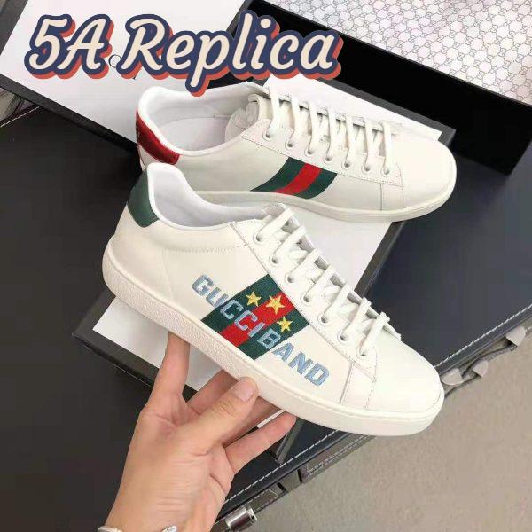 Replica Gucci Unisex Ace Sneaker with Gucci Band-White 7