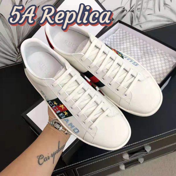 Replica Gucci Unisex Ace Sneaker with Gucci Band-White 8