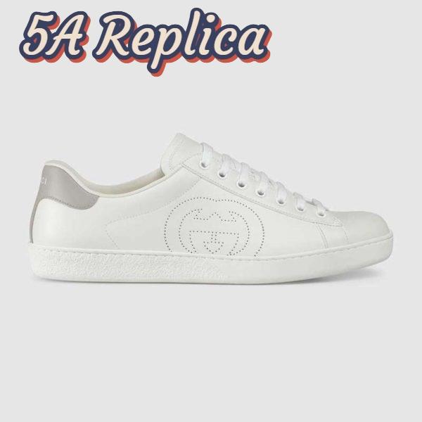 Replica Gucci Unisex Ace Sneaker with Interlocking G-White