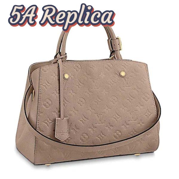 Replica Louis Vuitton LV Women Montaigne MM Handbag Monogram Empreinte Leather 2