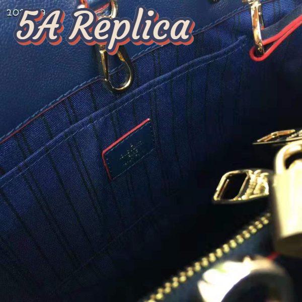 Replica Louis Vuitton LV Women Montaigne MM Handbag Monogram Empreinte Leather-Navy 11