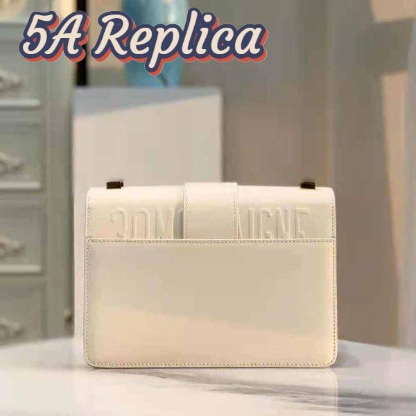 Replica Dior Women 30 Montaigne Bag Des Vents Box Calfskin-White 7