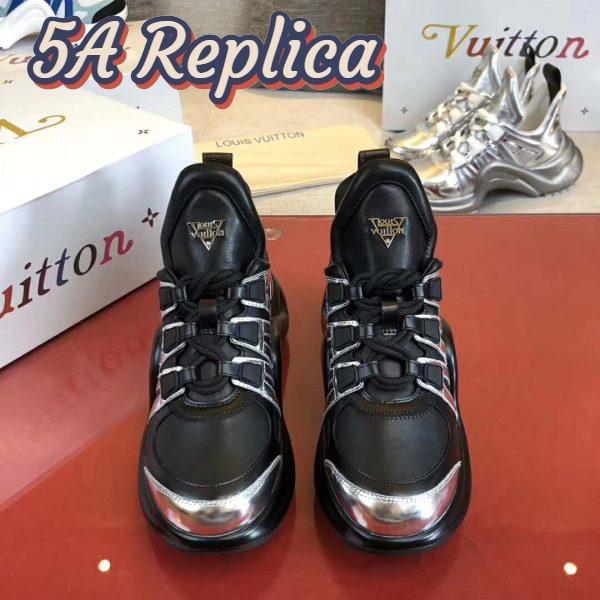 Replica Louis Vuitton Women LV Archlight Sneaker Leather Technical Fabrics-Black 4