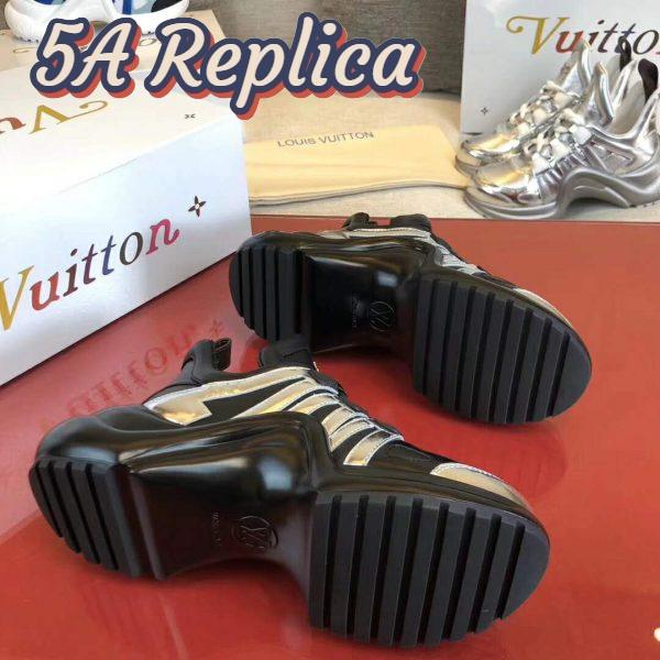 Replica Louis Vuitton Women LV Archlight Sneaker Leather Technical Fabrics-Black 6